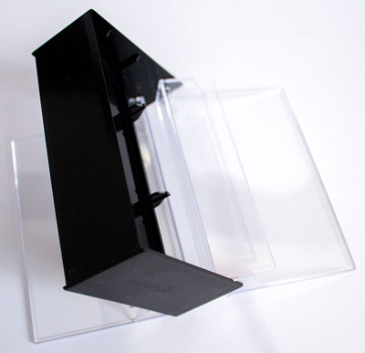 BLACK AND CLEAR DOUBLE CASSETTE TAPE CASE