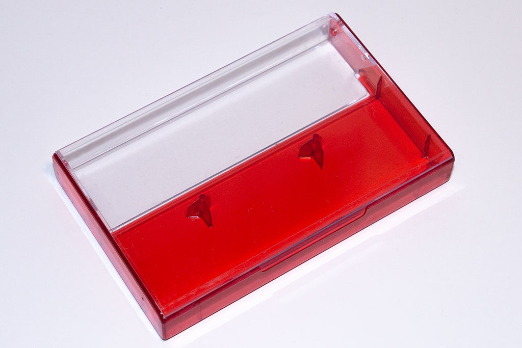 RED & CLEAR NORELCO CASSETTE CASE