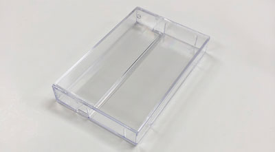 Clear Cassette Box, Square Corners, No Posts, Heavy-Duty