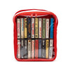Red Cassette Tape Holder Carry Bag Case - Holds 20 tapes - BRAND NEW