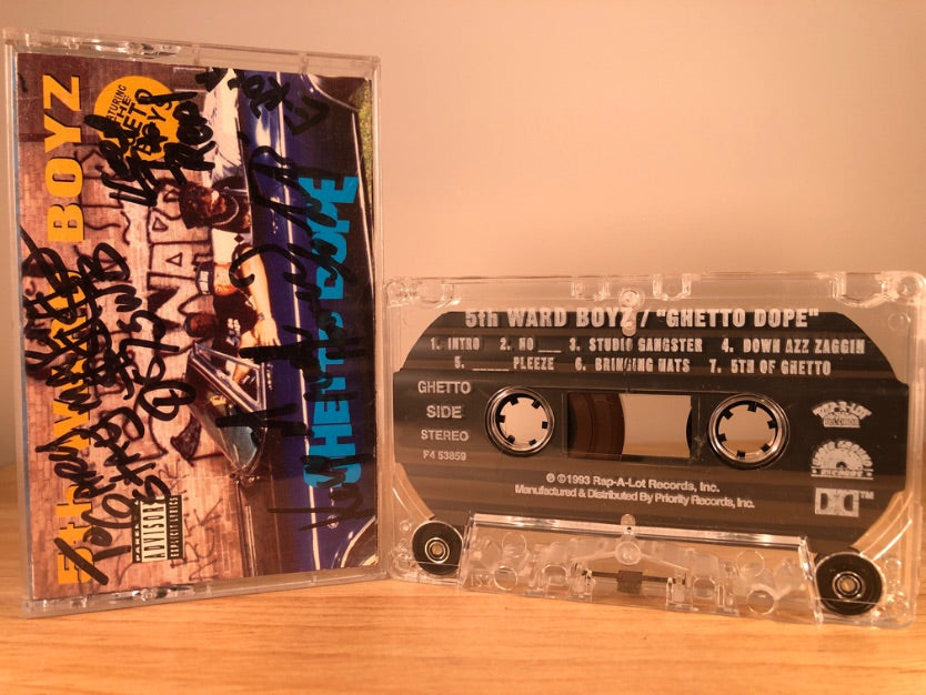 5TH WARD BOYZ - ghetto dope - CASSETTE TAPE [signed cover by E-rock]