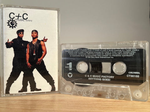 C+C MUSIC FACTORY - anything goes - CASSETTE TAPE