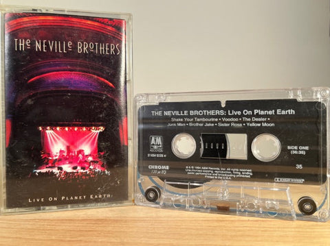 THE NEVILLE BROTHERS - live on planet earth - CASSETTE TAPE
