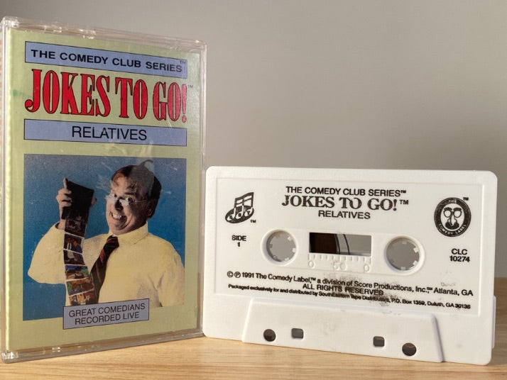 JOKES TO GO! RELATIVES - Great comedians recorded live - CASSETTE TAPE