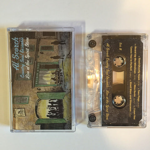 AL SCORCH AND THE COUNTRY SOUL ENSEMBLE - live at the spirit store - BRAND NEW CASSETTE TAPE