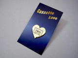 Cassette Love Hard Enamel Lapel Pin [sale]